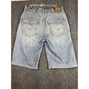 Y2K Levis 579 Baggy Shorts Men 38x14 Jean Wide‎ Skater Grunge Flap Pockets